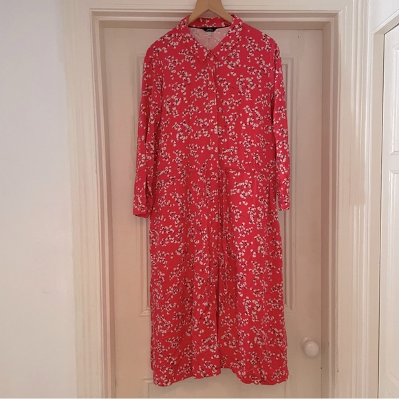 Joules Winslet Dress - Red Ditsy Floral Dress - Size 18 - NWT - Picture 2 of 5